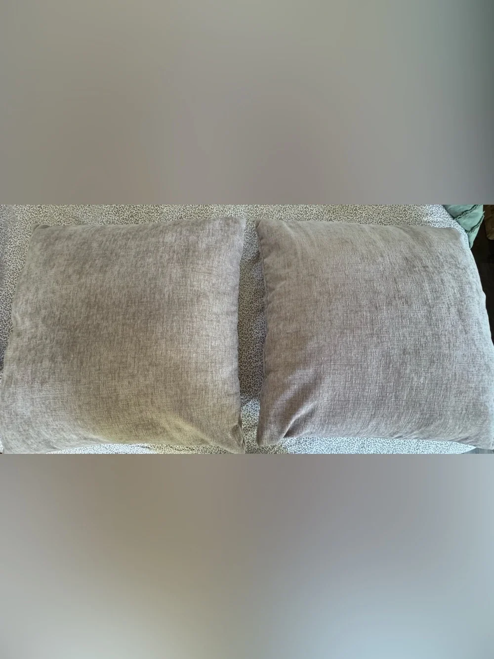NWOT Neutral Taupe 20in by 20in Decorative Throw Pillow Covers - Set of 2